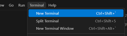 visual studio code open terminal screenshot